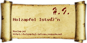 Holzapfel István névjegykártya